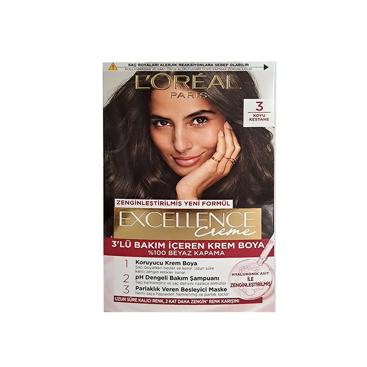 رنگ مو لورال 3 قهوه ای تیره LOREAL