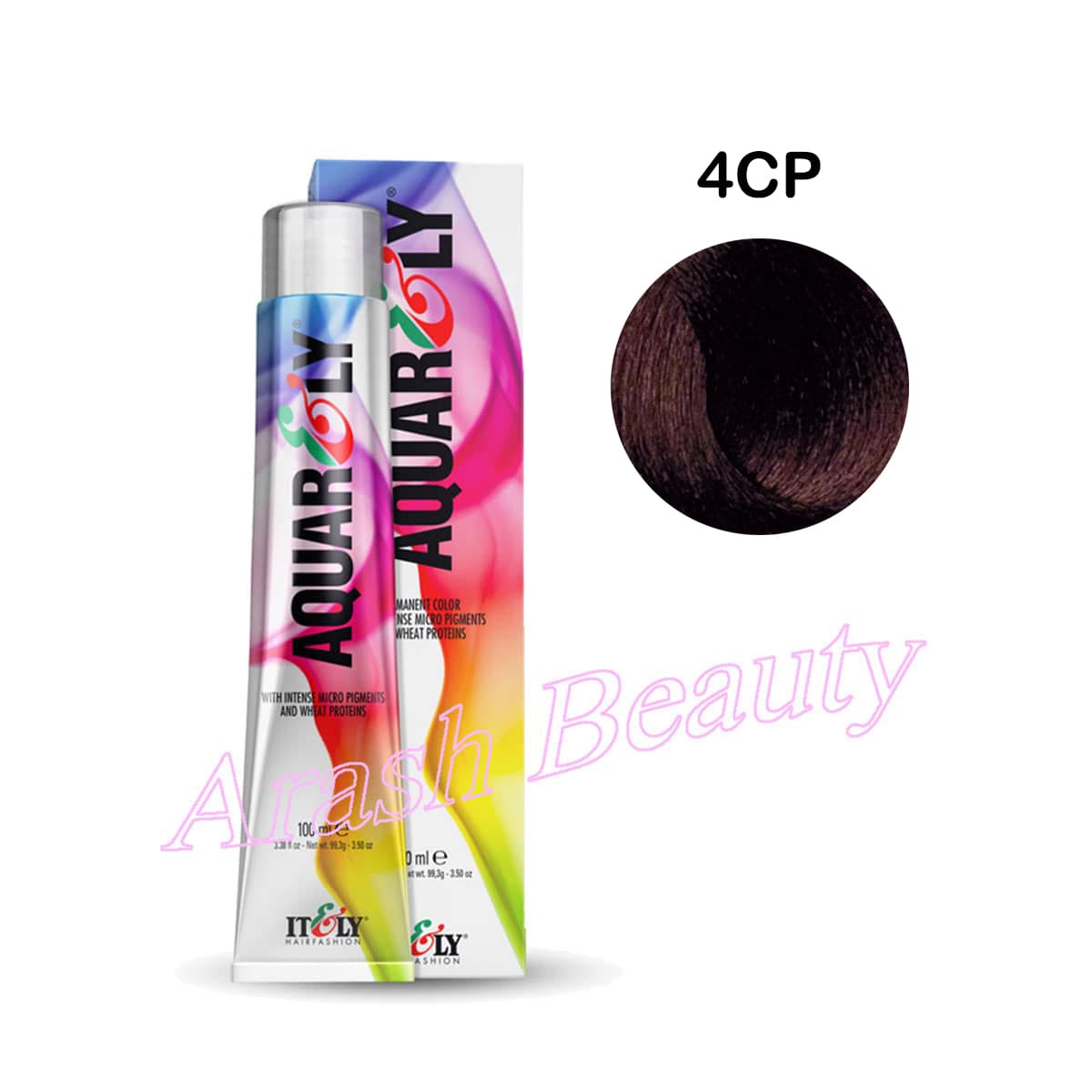 رنگ مو آکوارلی 4CP قهوه ای فلفلی شکلاتی متوسط Aquarely